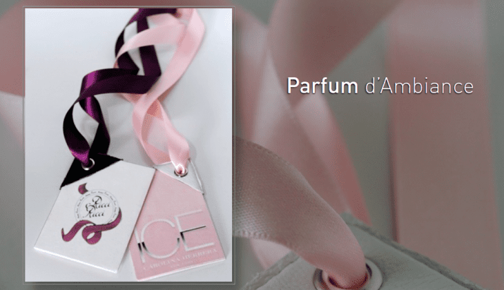 Presentation of Parfum d'Ambiance - personal brand name fragrances for in your car.